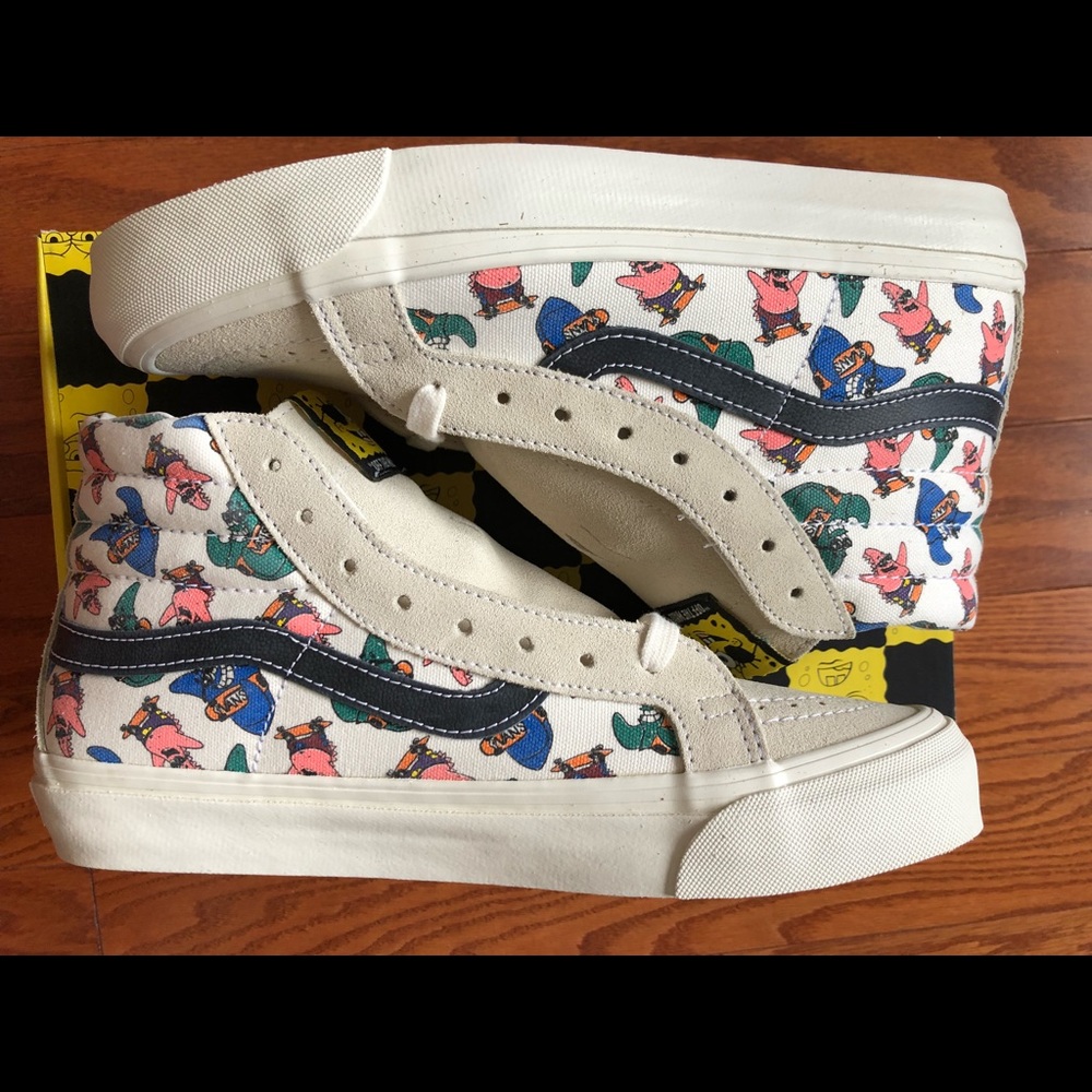 SpongeBob Squarepants Sk8-Hi Vans Men’s 8 Wmns 9.5